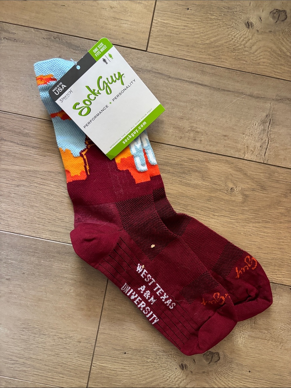 BUNDLE $3/$15 
Sock Guy West Texas A & M  University Maroon Novelty Crew  nwt